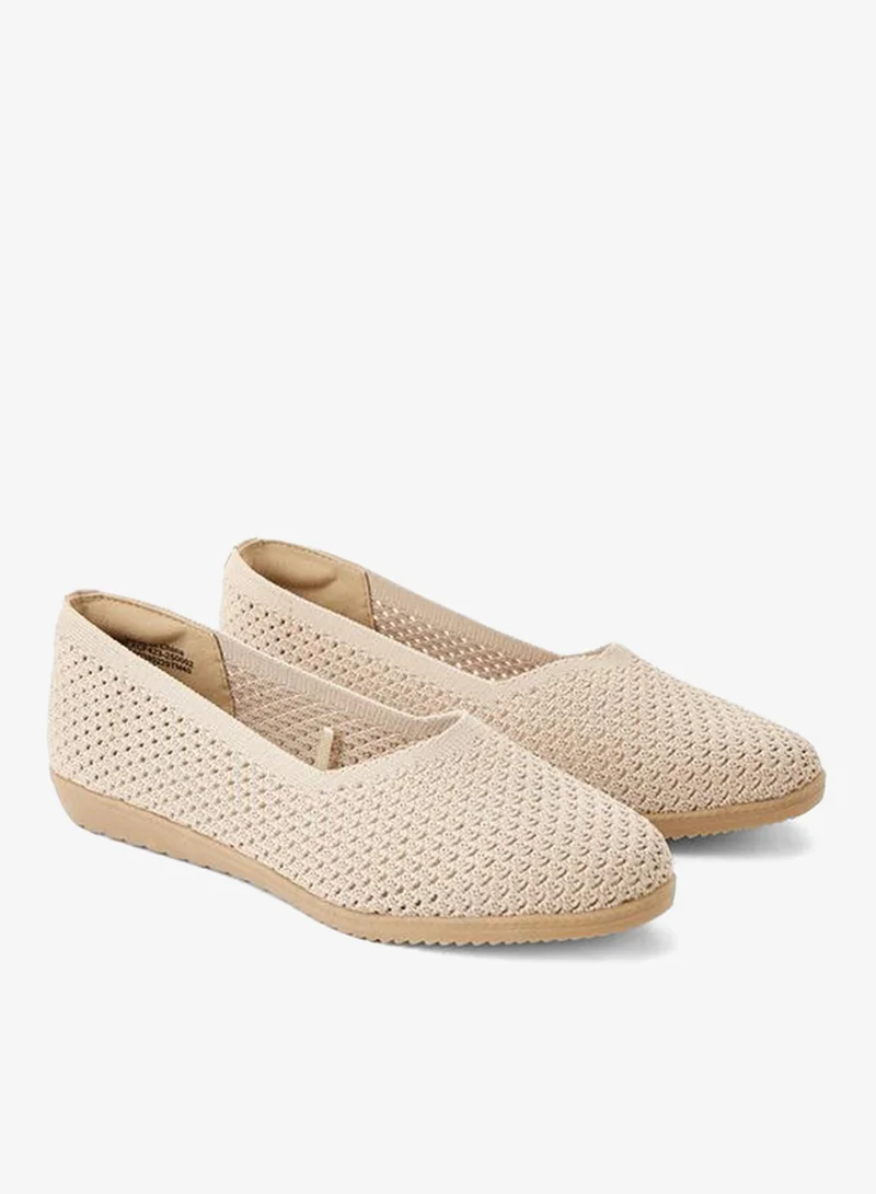 Flora Bella By Shoexpress Women Knit Textured Ballerina Shoes