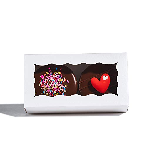 JCXPACK 12PCS 4.17 x 2.16 x 1.37 Inches Premium White Macaron Boxes for 2, Macaron Containers, Macaron Packaging for Wedding, Party, Thank You Favors - Image 2