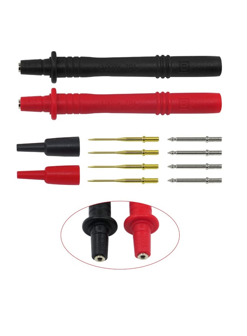 KASTWAVE Electronic Digital Multimeter Test Leads Kit, Crocodile Clips Replaceable Probe Tips Set Multifunctional Test Lead Wire Kit - Image 3