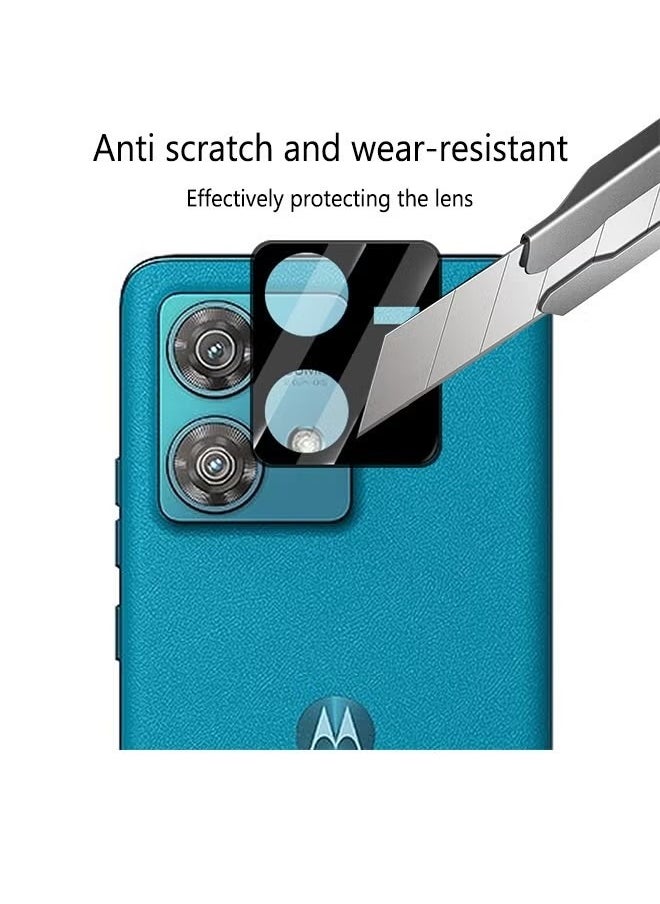 SNBFA Camera Lens Protector for Motorola Moto Edge 40 Neo, Tempered Glass Back Camera Screen Protective Film Scratch-Resistant Easy Installation Phone Accessory(Black)  - Image 5