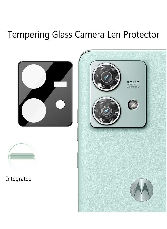 SNBFA Camera Lens Protector for Motorola Moto Edge 40 Neo, Tempered Glass Back Camera Screen Protective Film Scratch-Resistant Easy Installation Phone Accessory(Black)  - Image 2