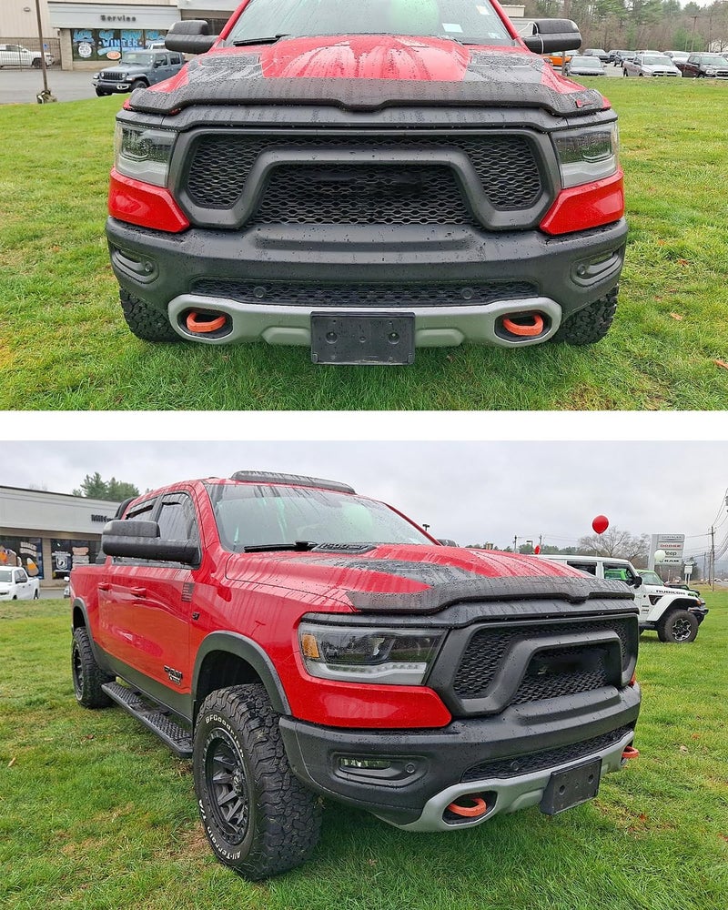 Wocch Front License Plate Frame for Dodge Ram 1500 DT Rebel & TRX ONLY 2019-2024 Front Bumper License Tag Plate Holder Mounting Bracket Replace # 68274219AD (NOT FIT for DS/Classic and Other DT Bumper) - Image 5