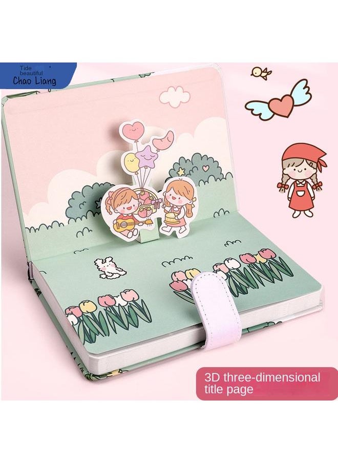 Bluejw Children And Girls Hand Account Book Suit Gift Box Cute Girl Hand Account Sticker Material Gift Bag Full Set Of Handmade Free Shipping  - Image 2