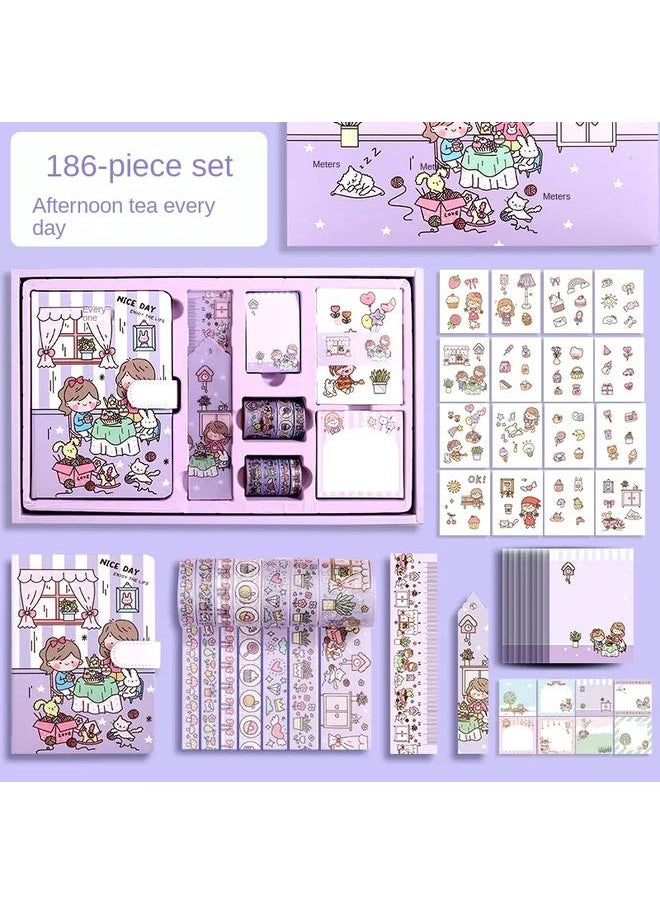 Bluejw Children And Girls Hand Account Book Suit Gift Box Cute Girl Hand Account Sticker Material Gift Bag Full Set Of Handmade Free Shipping  - Image 1