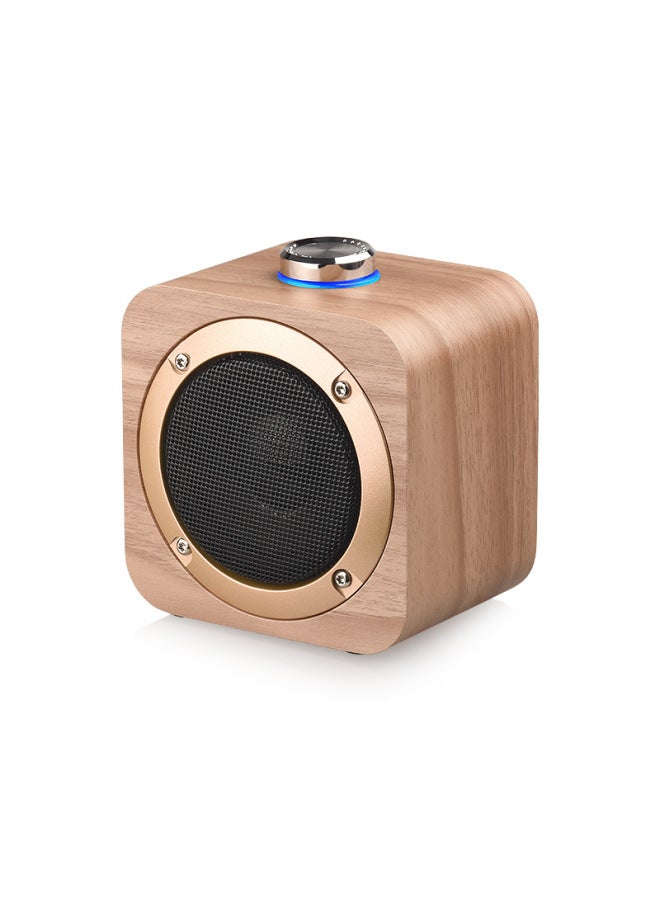 Neutral Wooden Wireless Stereo Tws Interconnected Bluetooth Speaker Mini High Quality Portable Desktop Subwoofer Small Sound - Image 1
