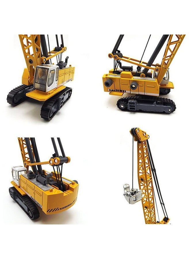 Tipmant Children Alloy Diecast Car Model Toy Excavator Truck Digging Cable Engineering Vehicle Tower Crane Collection Gift For Kids Scale: 1:87 - Image 4