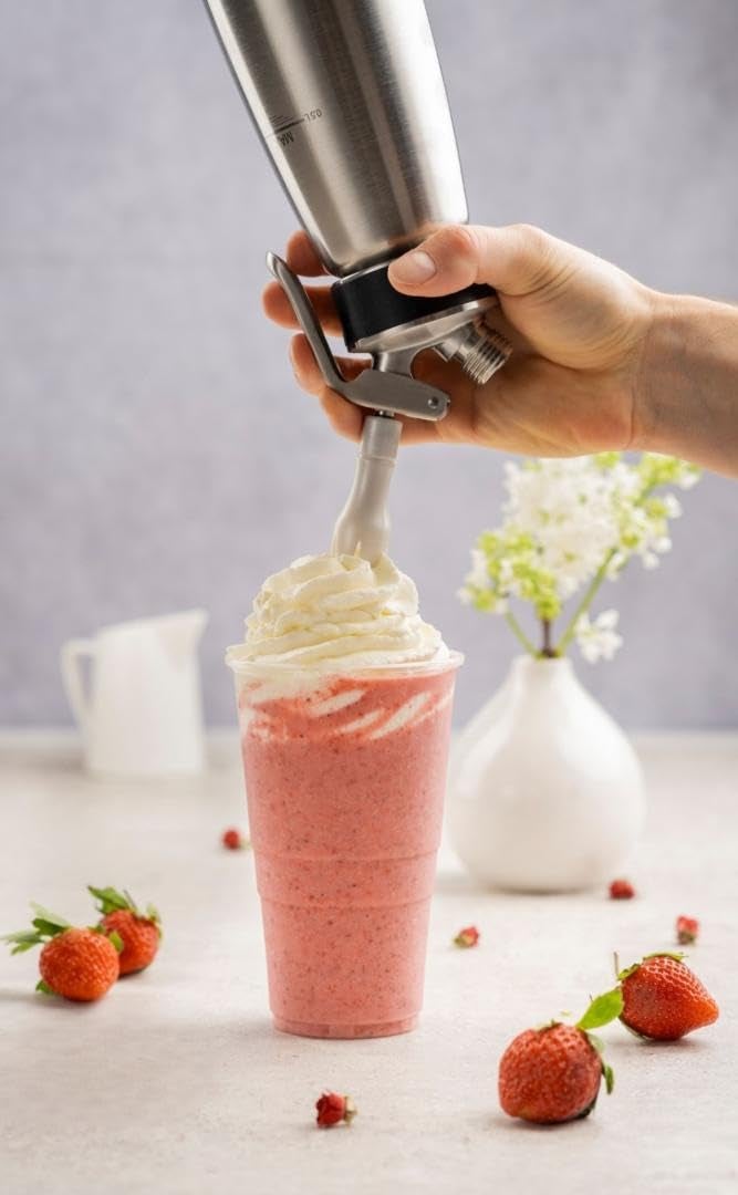 iSi North America iSi Cream Profi Whip (1 Quart) - Stainless Steel Professional Whipped Cream Dispenser, Yields 4-5x Volume for Cold Preparations, Dishwasher Safe, Essential Kitchen Gadgets for Coffee & Dessert - Image 5