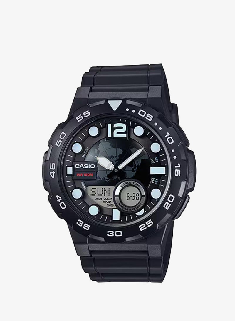 Men's Resin Analog-Digital Watch AEQ-100W-1AVDF - 47.7 mm