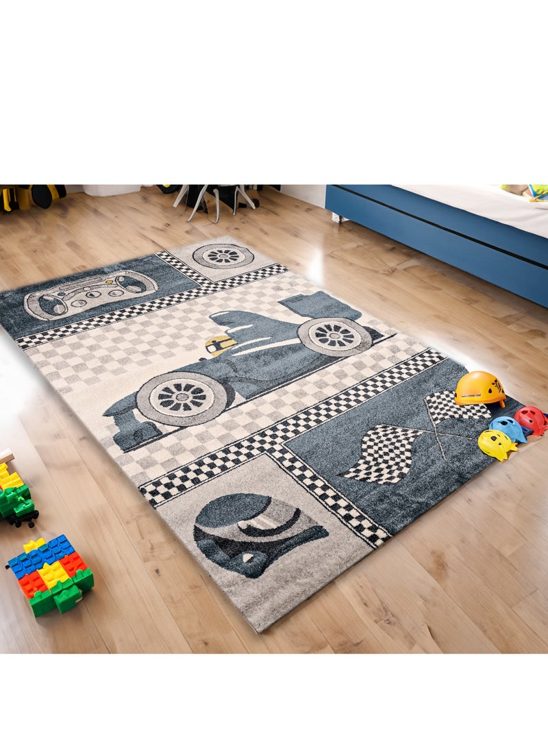 MILANO 0B1494 D. BLUE / D. GREY 120X180 Kids Rug  - Image 1