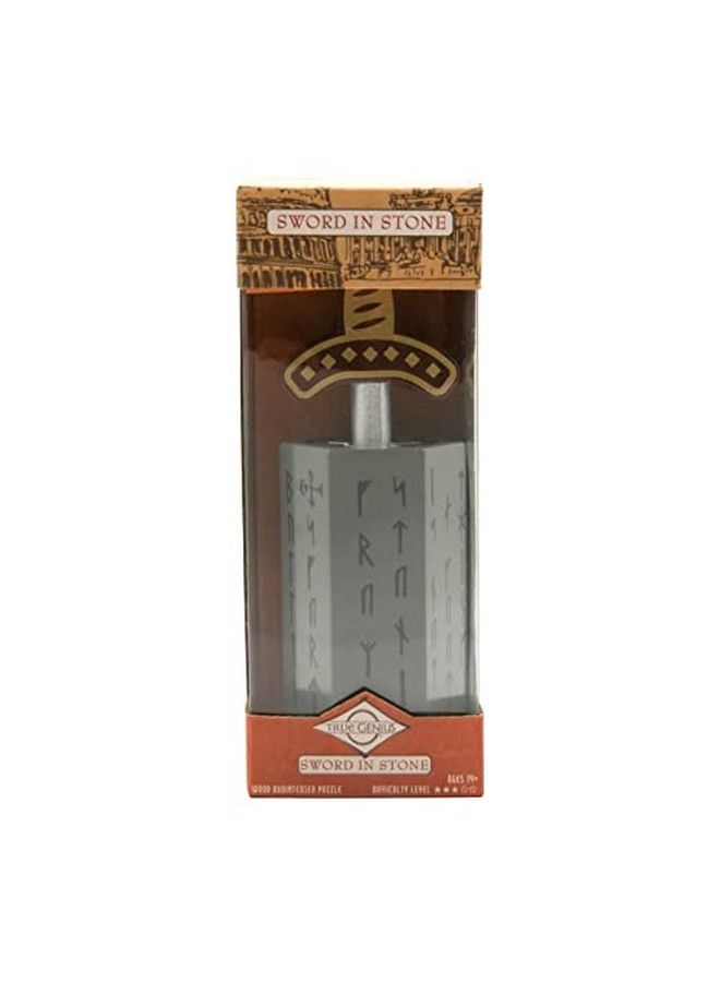 Project Genius True Genius Sword And Stone Brainteaser Puzzle Wooden Puzzle Assembly Puzzle Disassembly Puzzle Brain Teaser 3D Puzzle - Image 1