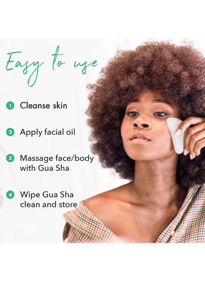 Beauty by Earth - Jade Gua Sha Stone Face Sculpting Tool Guasha Tool For Face Gua Sha Facial Tools For Face Massage Jaw Massager & Face Sculptor Gua Sha Tools Face Tools Facial Massage Tools Face Stone Gua Sha - Image 1