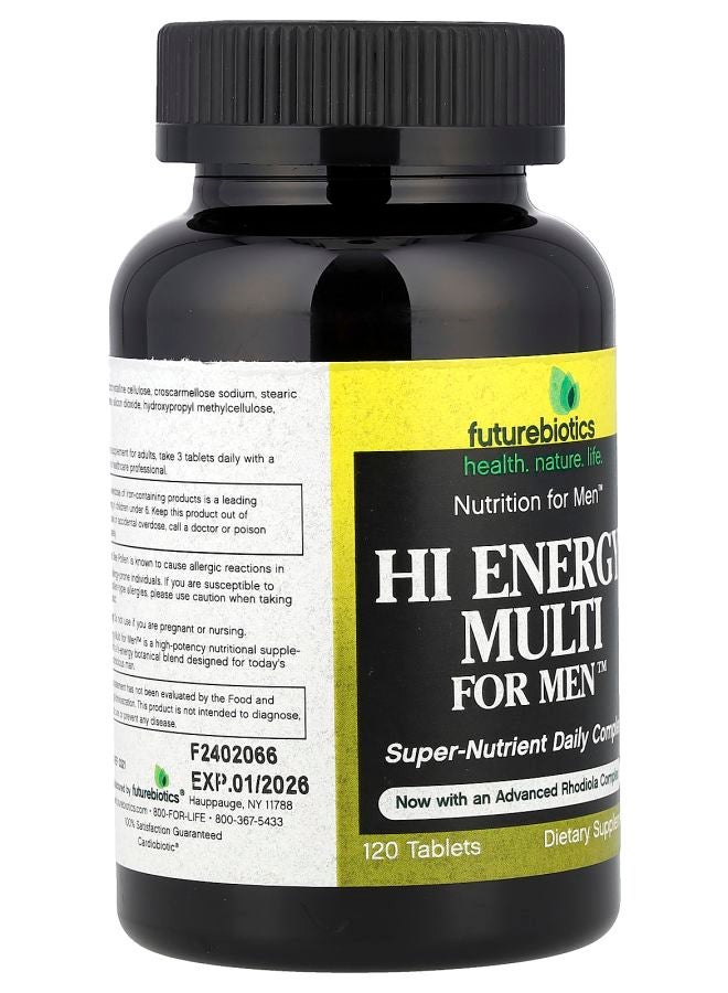 Futurebiotics Hi Energy Multi For Men™ 120 Tablets - Image 2