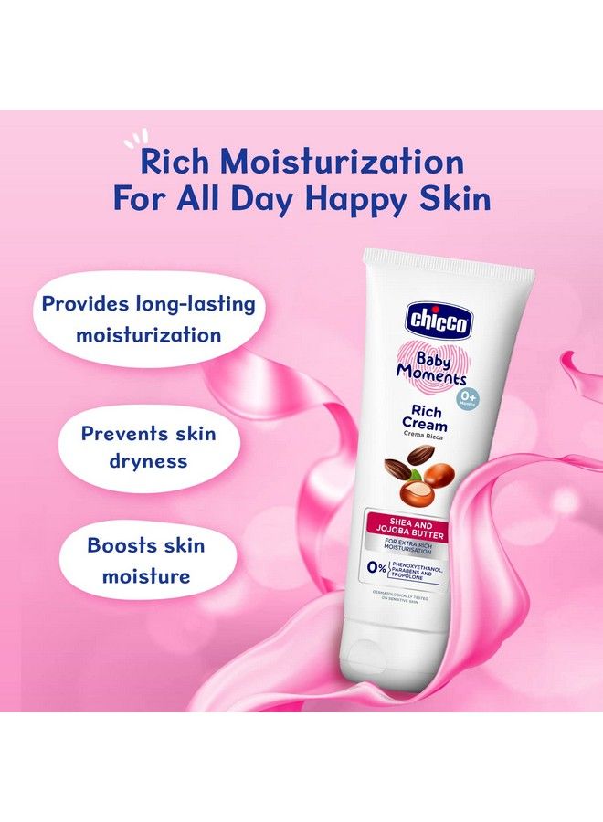 Chicco Baby Moments Rich Cream New Advanced Formula With Natural Ingredients For Extra Rich Moisturization Suitable For Preventing Dryness No Phenoxyethanol And Parabens (100G) - Image 4