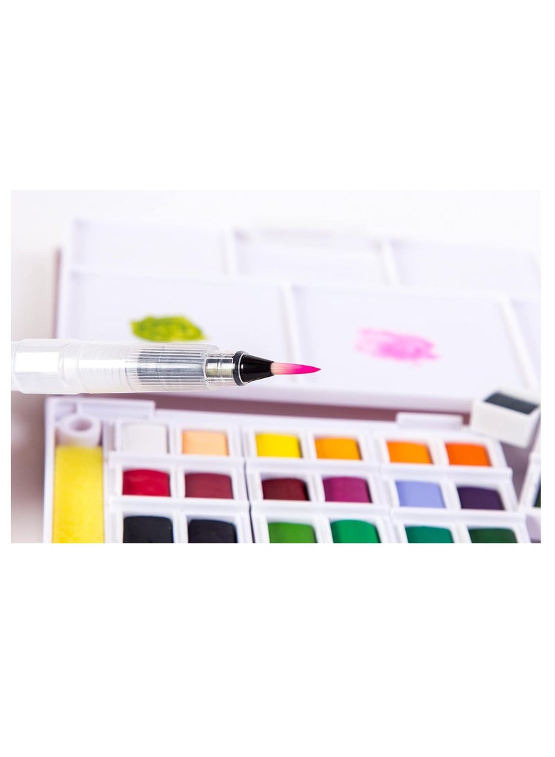 SUPERIOR 18 SOLID WATERCOLOR PAINTING SET WITH PAINTBRUSH - No:XP-018 - Image 5