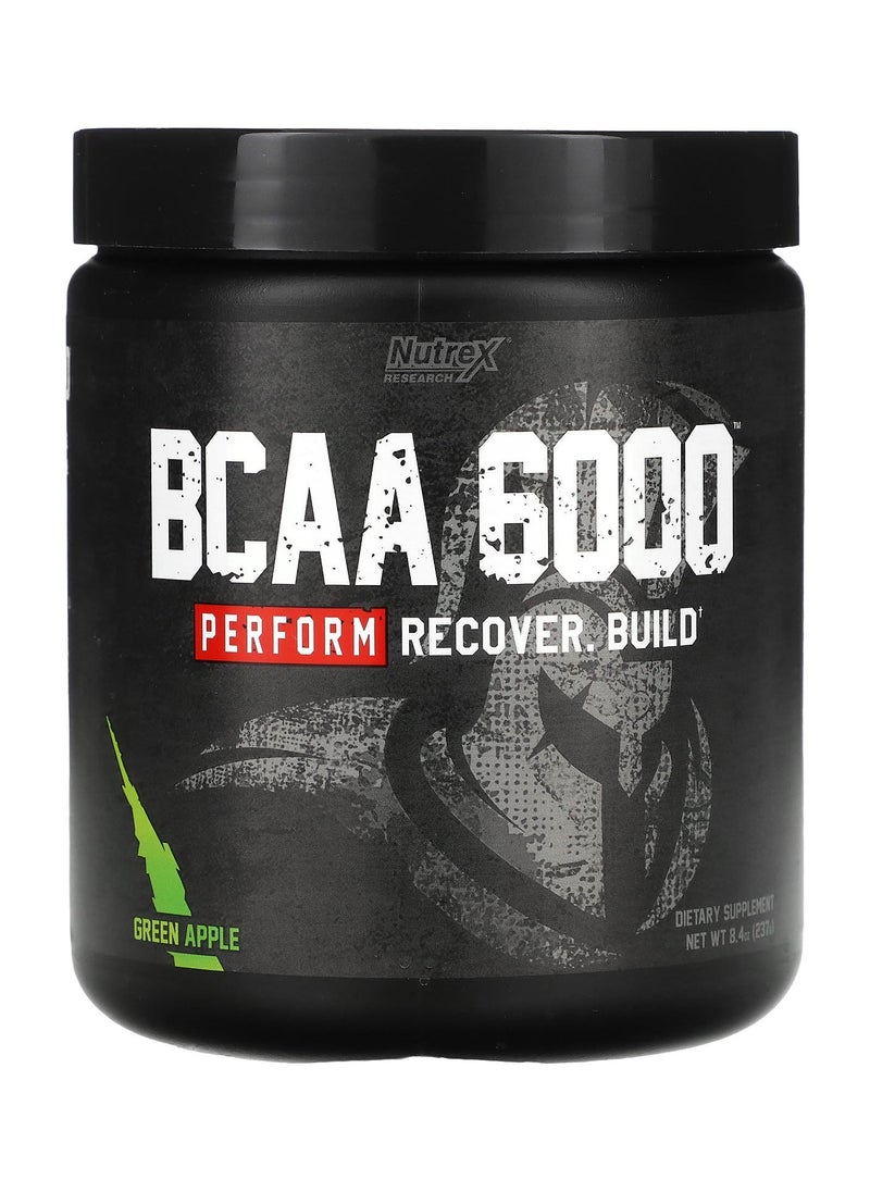 نورتكس ريسيرش نوتريكس ريسورش أمينو BCAA 6000 بنكهة التفاح الأخضر 8.4 أونصة (237 جم) للتعافي بعد التمرين ونمو العضلات - Image 1