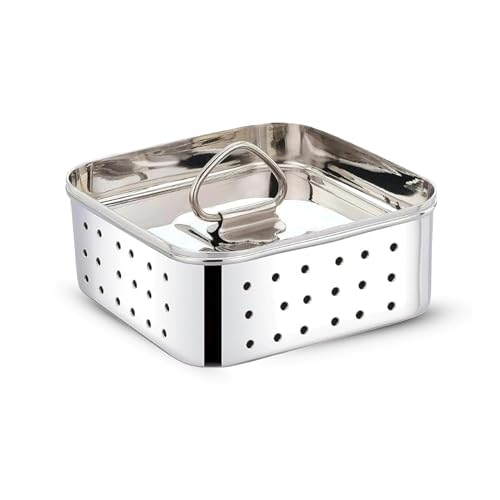 AaraVibe® Paneer Maker Steel | Paneer Maker | Paneer Maker Mould Press – 600ml (Large) Stainless Steel Square Press for Homemade Paneer, Tofu & Sprouts | 1 Year Warranty & Free Paneer Recipe eBook - Image 3