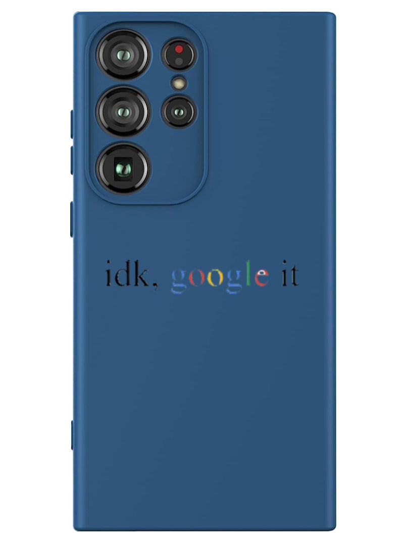 Theodor Protective Slim Fit Case Liquid Silicone Cover with Full Body Protection Anti-Scratch Shockproof Case For Samsung Galaxy S24 Ultra (Blue) - Google it - Image 1