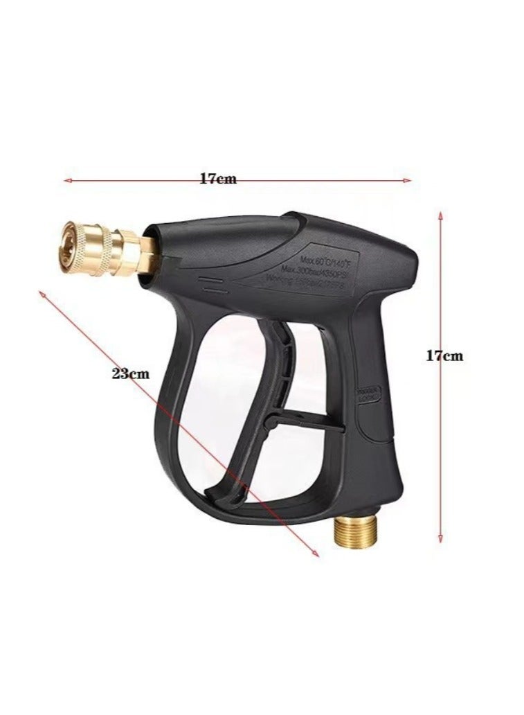 High Pressure Washer Gun, 4350 PSI Short Pressure Washer Handle with 5 Pressure Washer Nozzle, Power Pressure Washer Wand, M22-14 Fitting Car Pressure Washer Kit - Image 4