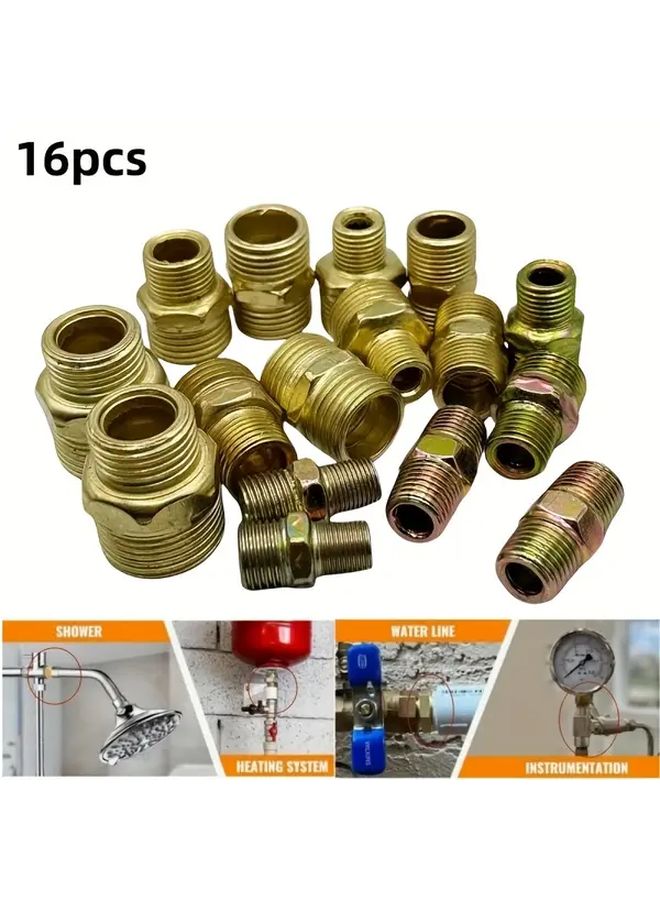16pcs Variable Diameter Water Pump Connector Straight Adapter Fittings - Image 1