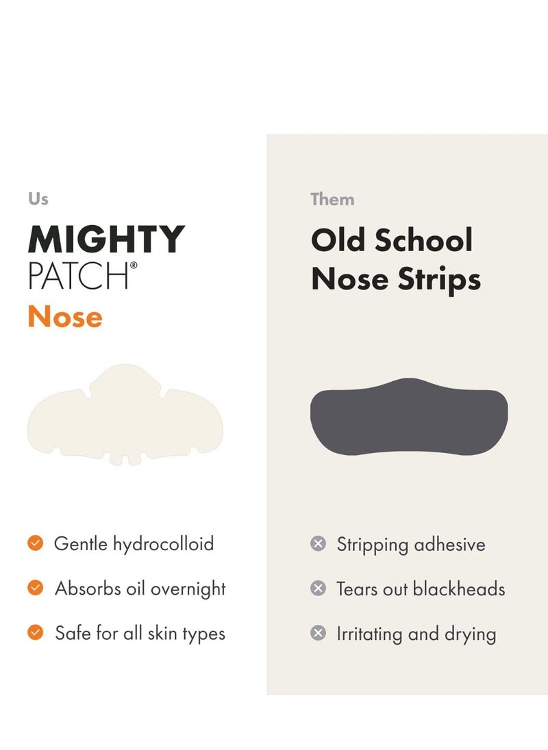 Mighty Patch - Mighty Patch™ Nose Patch from Hero Cosmetics - XL Hydrocolloid Pimples, Zits and Oil - Dermatologist-Approved Overnight Pore Strips to Absorb Acne Nose Gunk (10 Count) - Image 1