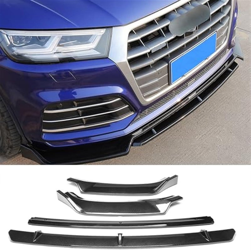 QASULER Gloss Black SQ5 Sport Bumper Front Lip Spoiler - Image 2