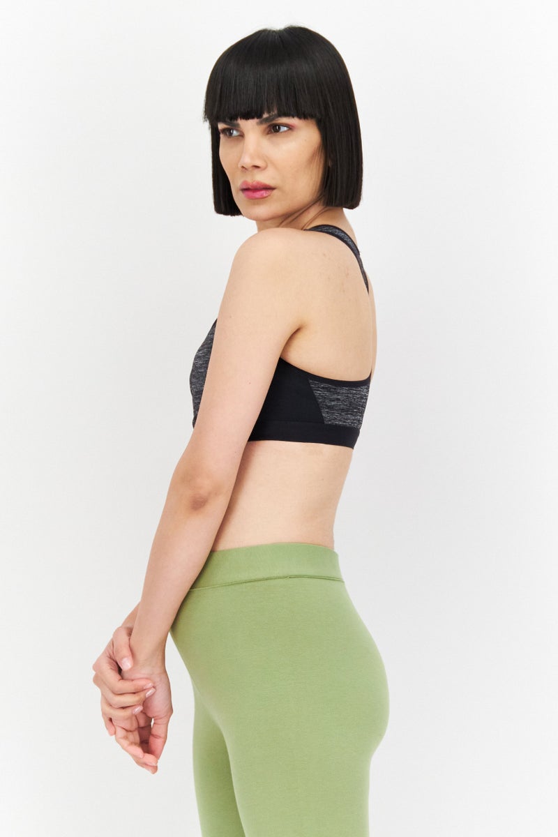 Dorina Women Non Padded Heather Sport Bra, Grey - Image 3