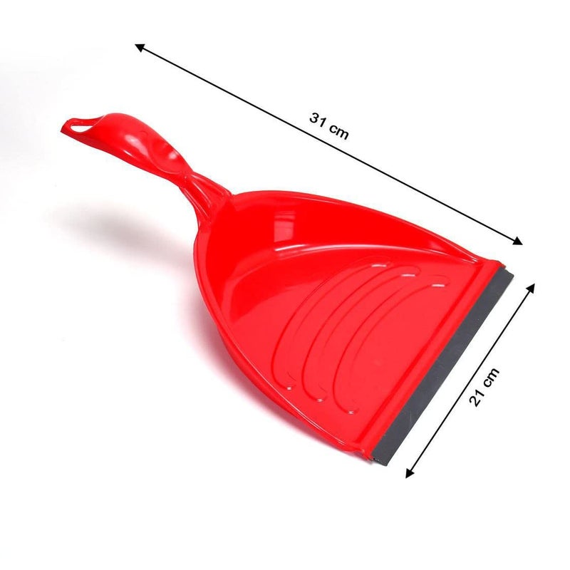 SHOPOBOX Dustpan Set with Brush Dust Collector Pan Supadi Broom with Dust Pan Unbreakable Virgin Plastic Brush Set with Dustpan with Long Handle Multipurpose Cleaning Tool for Home Office 2 - Image 2