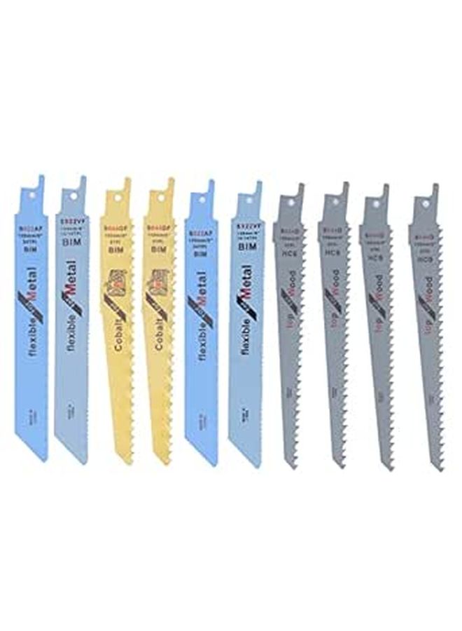 Bimetal Reciprocating Saw Blade Set 10 Pcs For Wood Metal Cutting - Image 1