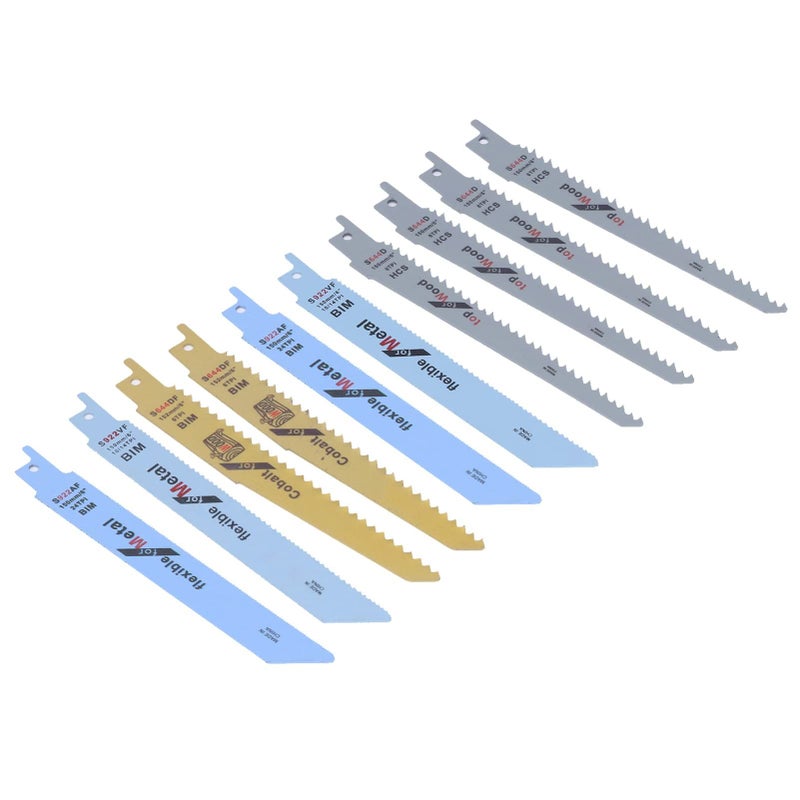 Bimetal Reciprocating Saw Blade Set 10 Pcs For Wood Metal Cutting - Image 5