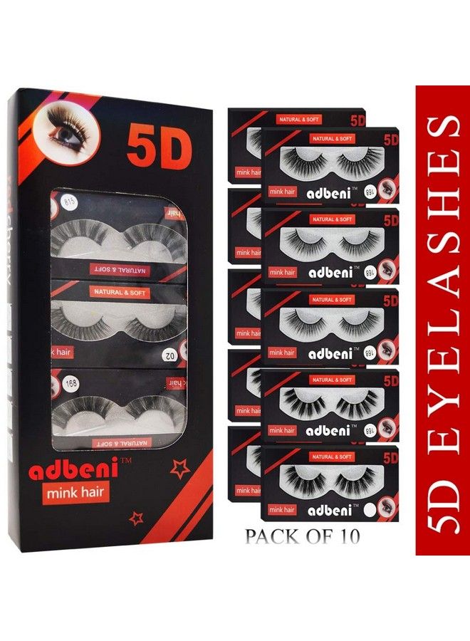 adbeni Makeup Beauty False 5D Eyelash (Rdchry102) Pack Of 10 - Image 3