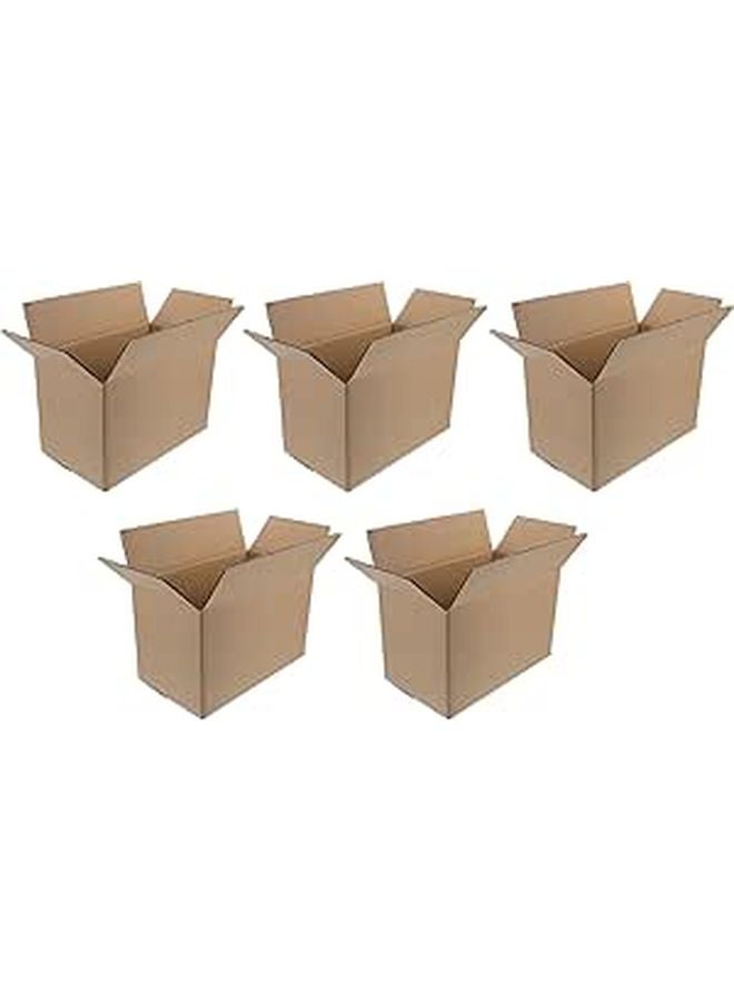 5Pcs 5 Corrugated Cardboard Mailer Boxes 290x170x190mm For Small Business Shipping - Image 1