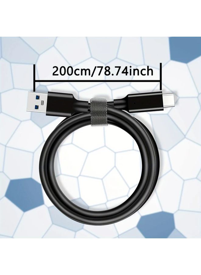 كابل USB A إلى USB C 3.2 Gen 2 بطول 5 أقدام، سرعة بيانات 10 جيجابت في الثانية، شحن سريع بقدرة 60 واط، مناسب لمحركات أقراص SSD - Image 2