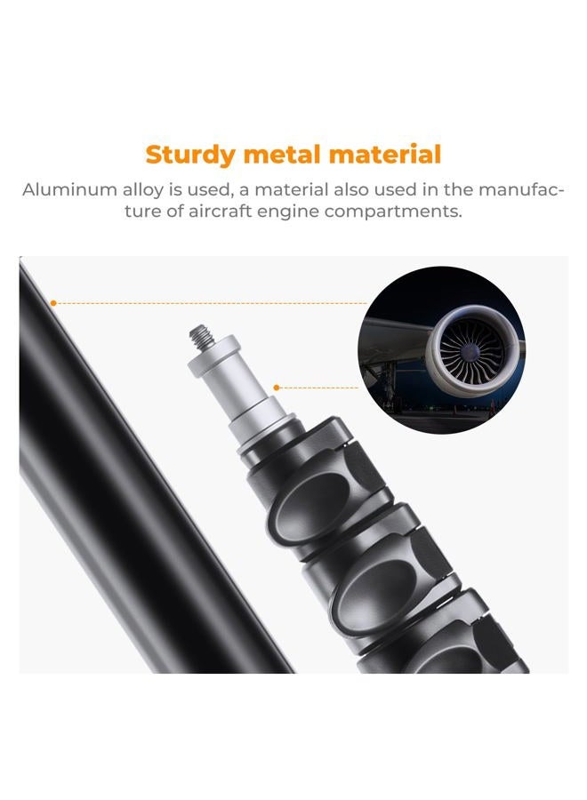 K&F Concept 86.6 inch/2.2m Light Stand with Storage Bag, Aluminium Photography Tripod for Reflectors, Softboxes, Flash, Strobe Lights, Umbrellas, Compact Lightweight Light Tripod - Image 5