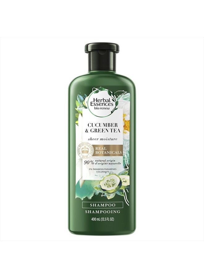 Herbal Essences شامبو مرطب بخلاصة الخيار والشاي الأخضر من بيو: رينيو، 13.5 أونصة سائلة (قد تختلف العبوة) - Image 1