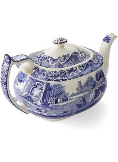 Portmeirion Spode Blue Italian Collection Teapot | Tea Infuser | Made of Earthenware | 40-Ounces/2.5 Pints | Dishwasher and Microwave Safe | Made in England (Blue/White)  - Image 4