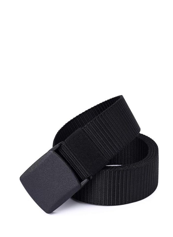 Tango Men's Nylon Tactical Belt - Webbing Canvas, Military Belt With Plastic Buckle - Adjustable Strap To Make Comfortable Fit. (Black Black)  - Image 2