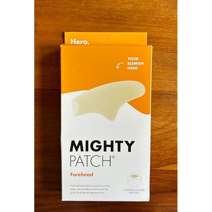 Mighty Patch Hero Cosmetics Mighty Patch™ Forehead Patch - Hydrocolloid Acne Pimple Patch, Contoured to Cover Larger Area of Zits and Blemishes - Drug-Free and Suitable for Sensitive Skin (5 Count) - Image 4