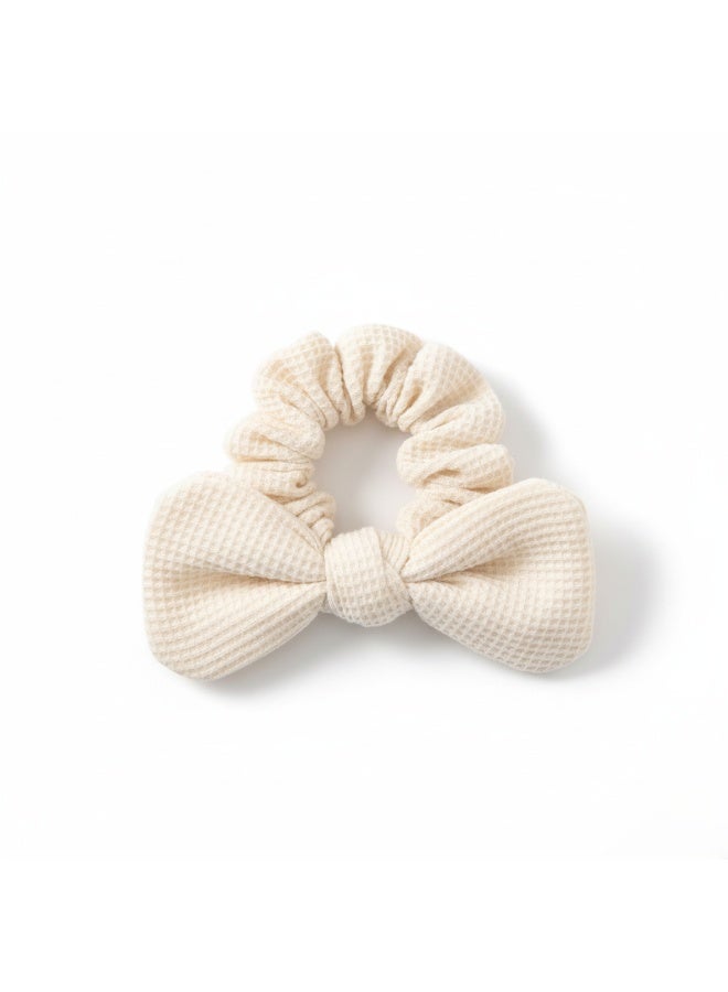 Cotton Bow Elastic Hair Tie – Elegant Hair Accessory for Girls & Women - Image 4