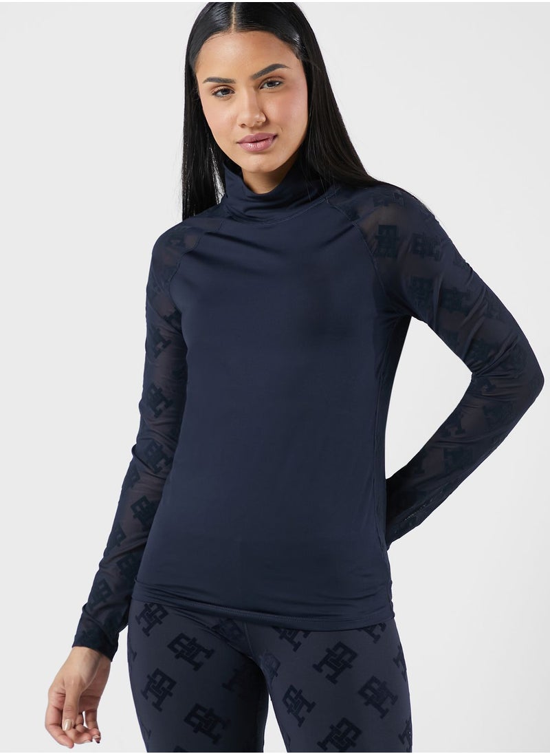 Tommy Hilfiger Sport - Slim Monogram Flock Top - Image 1