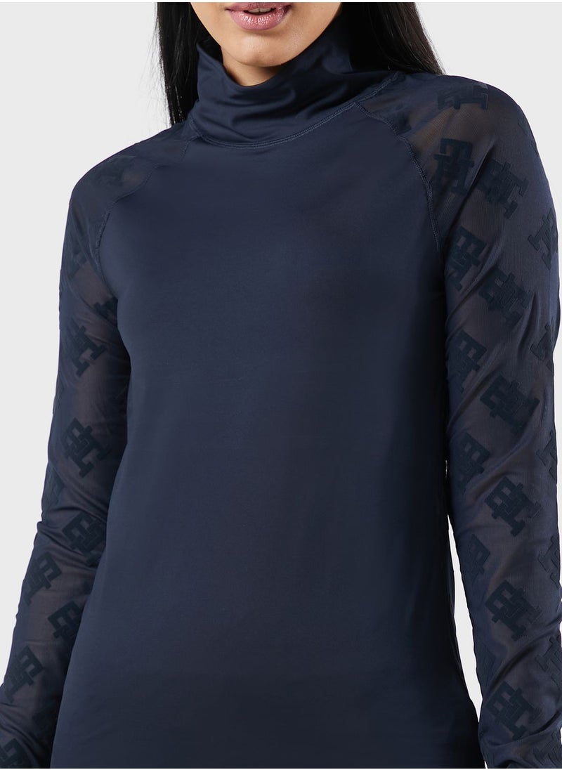 Tommy Hilfiger Sport - Slim Monogram Flock Top - Image 1