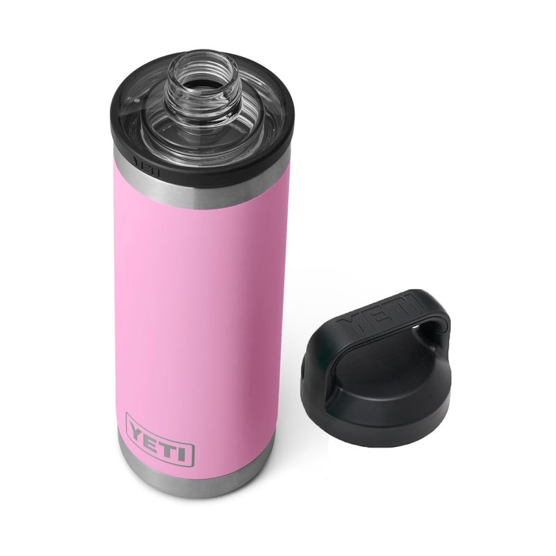 YETI Rambler 18 oz Bottle, Leakproof, Vacuum Insulated, Stainless Steel with Chug Cap, Power Pink - Image 1