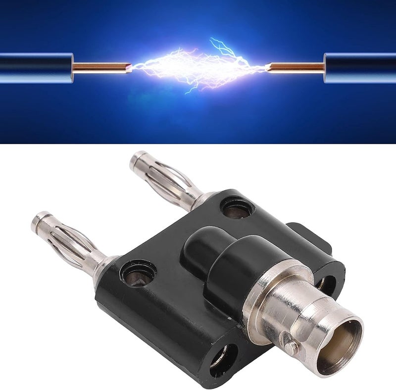 BNC Female to Banana Plug Connector Adapter, Oscilloscope Testing Accessory, Copper and ABS, 20mm Length - High Reliability, Strong Vibration Resistance, Easy Quick Connect - Image 3