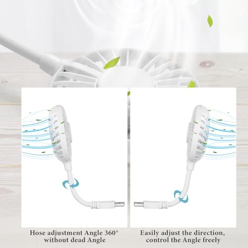 Tujoe 2 Pcs USB Fan Mini Portable Fan for 360 Degree Rotation USB Desk Fan Small Personal Fan Compatible with All USB Outputs Such as Laptop/Power Bank/Plug for Travel Commute Office Camping - Image 4