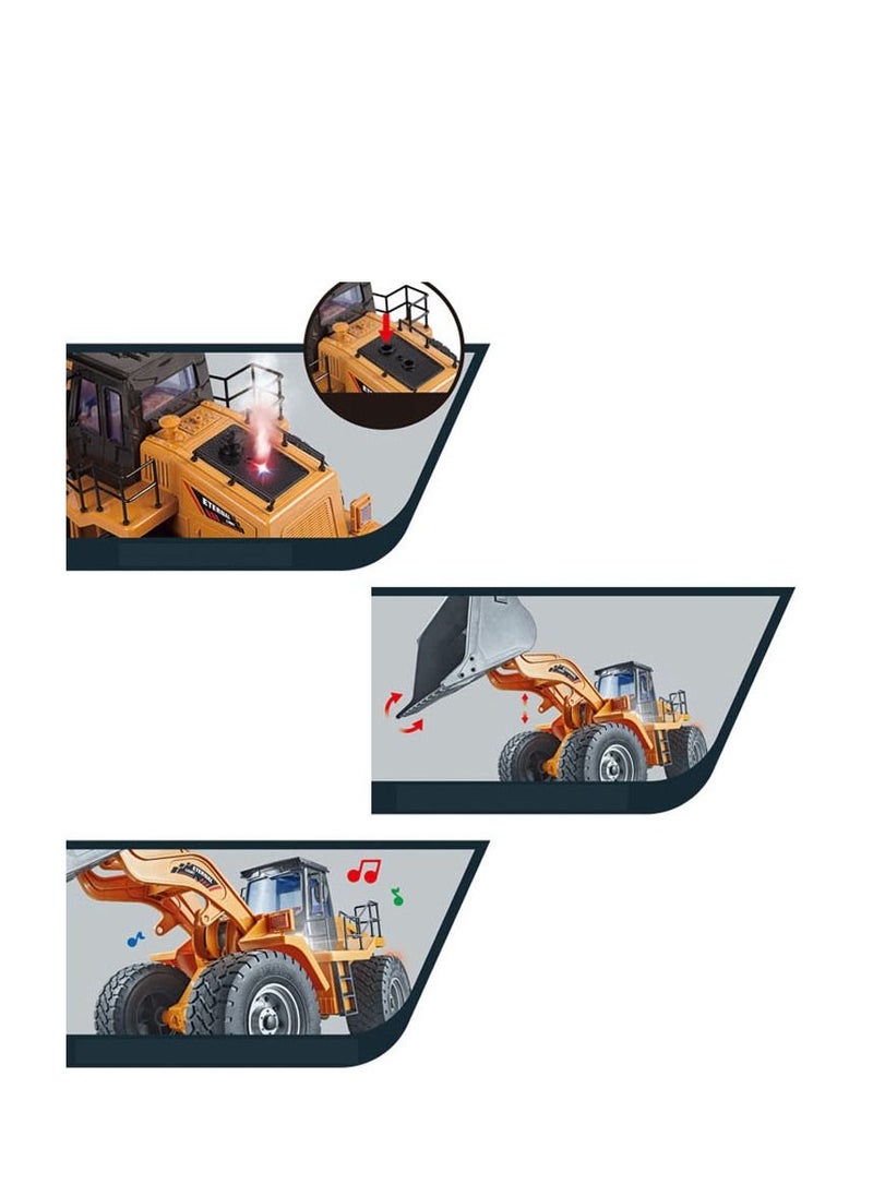 TRAMPOLINEPRO Remote Control Bulldozer l Simulation Crawler Remote Control Bulldozer Shovel Truck Toy Gift for Boys Girls Kids & Children  - Image 3