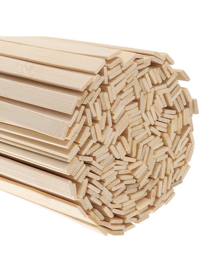 HAKZEON 600 Pcs 15.5 Inch Natural Bamboo Sticks Extralong 3/8 Inches Wide Flat Wooden Paint Sticks For Crafting Arts And School Projects Signmaking - Image 1