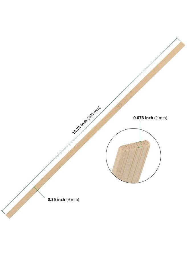 HAKZEON 600 Pcs 15.5 Inch Natural Bamboo Sticks Extralong 3/8 Inches Wide Flat Wooden Paint Sticks For Crafting Arts And School Projects Signmaking - Image 2
