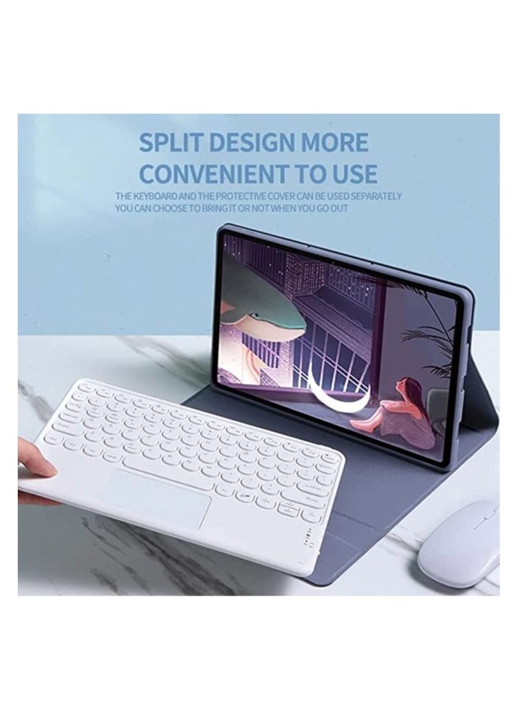 Aookay - 3 in 1,  Arabic and English Keyboard Case for Xiaomi Redmi Pad SE 11 Inch 2023 with Bluetooth Mouse, Lightweight Cover with Detachable Bluetooth Touch Keyboard (Black) - Image 1