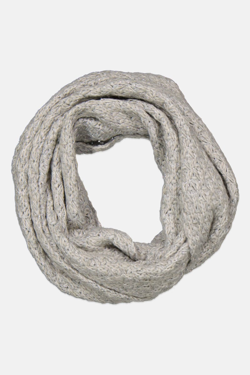 INC Women Textured Metallic Scarfs 70 L x 32 W cm, Grey - Image 1
