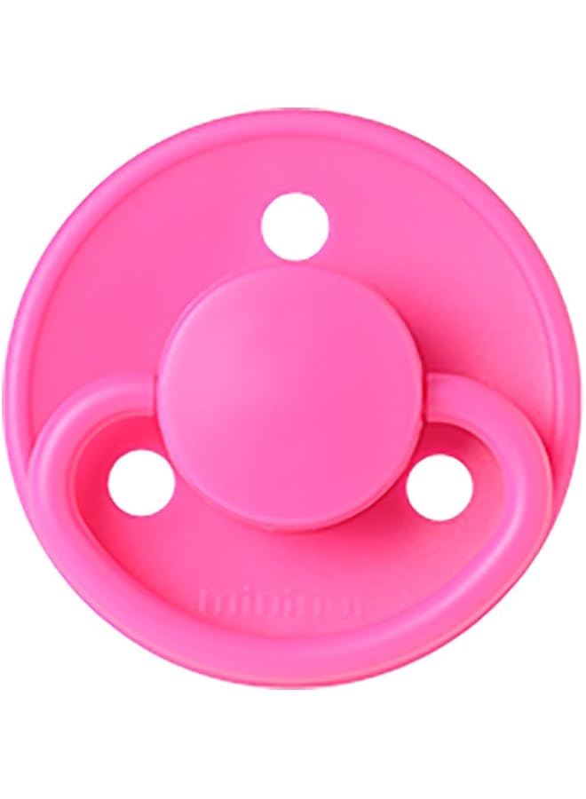 Mininor Round Pacifier Silicone 0M Bubblegum