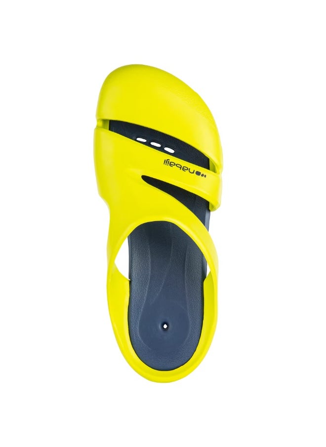 DECATHLON POOL CLOGS 100 YELLOW GREY  - Image 1